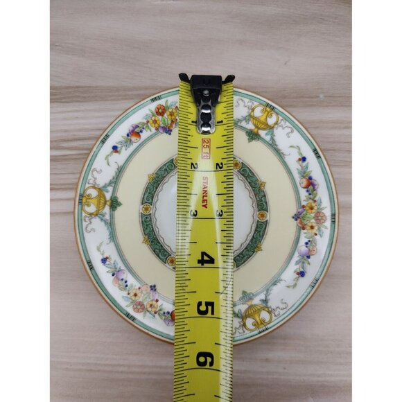 Mintons Helena Dark Green Footed Cup And Saucer England Bone China - Picture 10 of 12